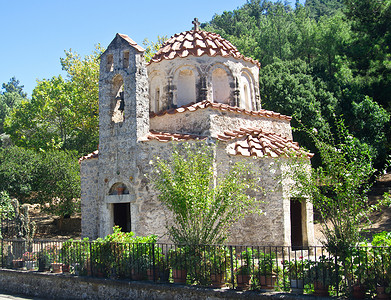 圣尼古拉教堂教会石头教堂玫瑰宗教背景图片