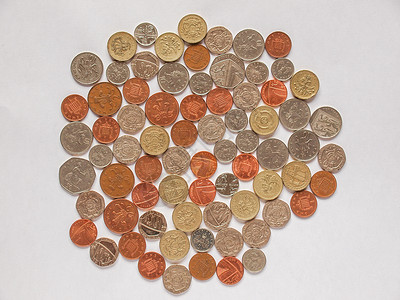 英镑王国英语货币便士硬币英国高清图片素材