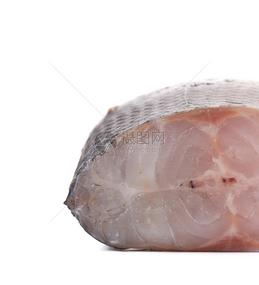 新鲜的海盆牛排特写鲈鱼食物午餐海鲜鱼片图片