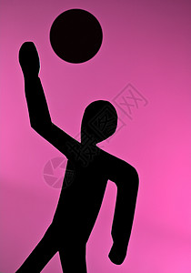 玩排球的人的休威特背景图片