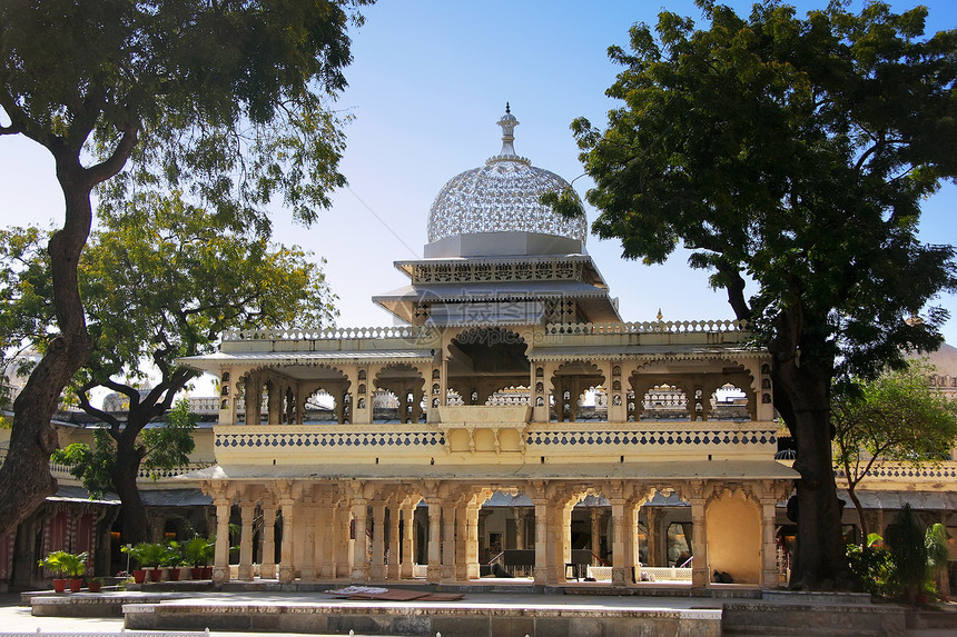 乌代普尔 拉贾斯坦邦市内宫院落图片