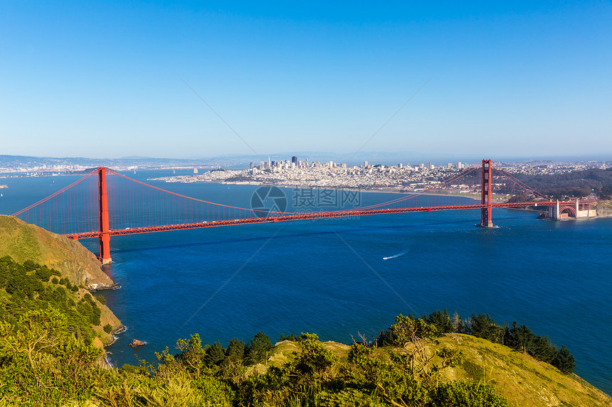 旧金山金门马林大桥 加州头领交通地标建筑学电缆天际吸引力工程天空假期城市图片