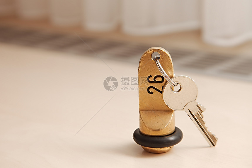 房间钥匙木头重量旅行服务桌子公寓旅馆酒店商业持有者图片