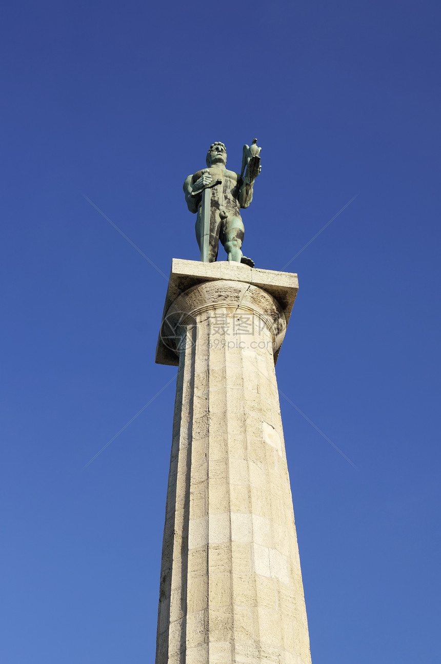 维克多纪念碑鸽子历史胜利者观光城堡旅行优胜者堡垒天空雕像图片
