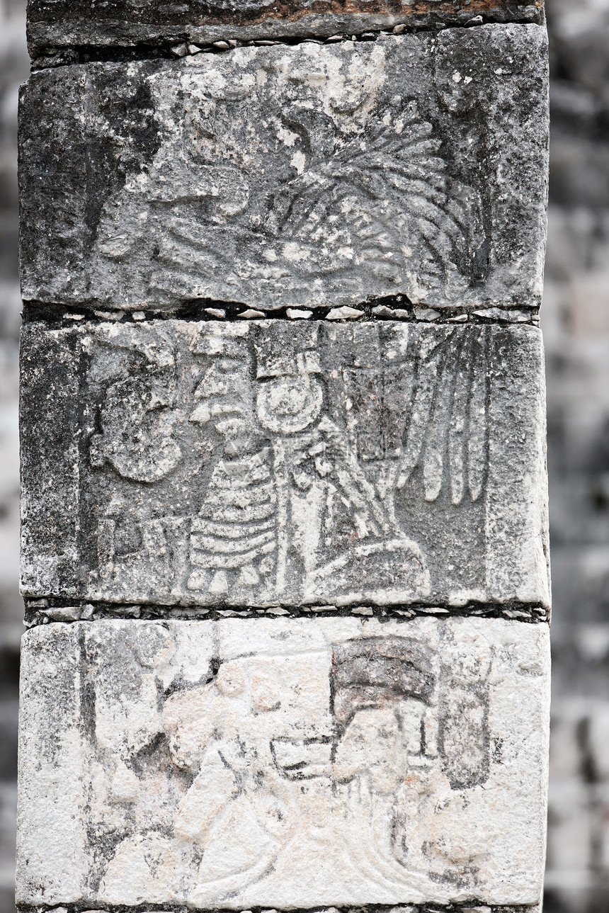 美洲虎勇士奇琴伊查的神庙宗教地标目的地地方建筑学废墟雕塑外观寺庙旅行图片
