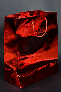 礼品袋挫败惊喜红色背景图片