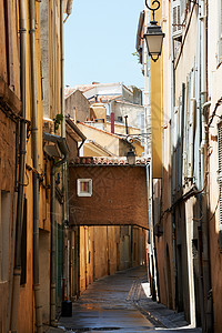 法国普罗旺斯艾克斯街房子建筑建筑学街道背景图片