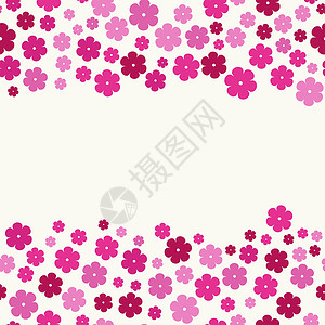 粉红色花花边界背景图片