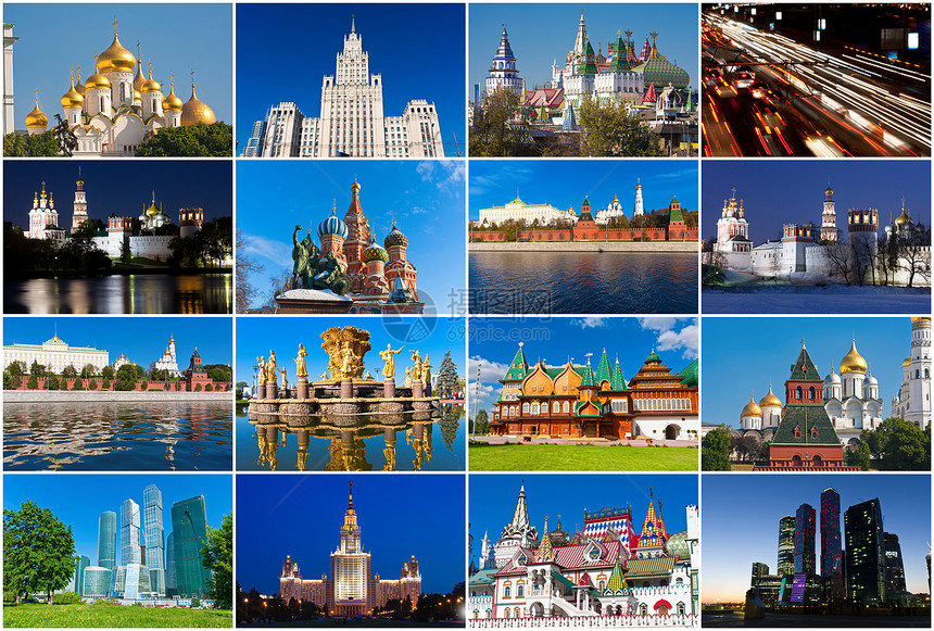 莫斯科收藏新圣女建筑基督旅行教会场景圆顶天空蓝色图片