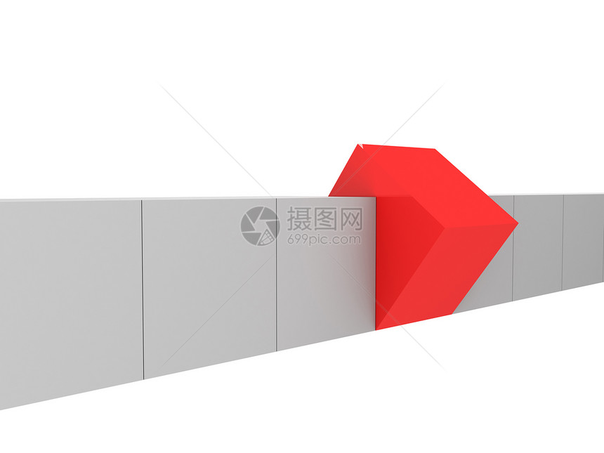 个性 - 3D红箱站立图片