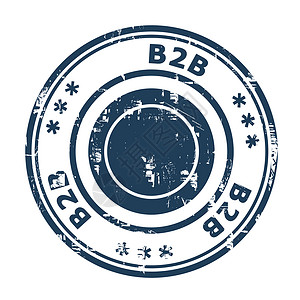 B2B概念邮票背景图片