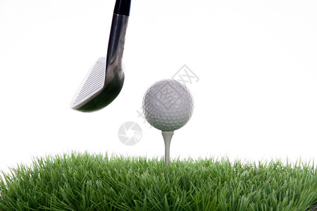 高尔夫在演播室高尔夫球白色驾驶课程活动闲暇夫球球座俱乐部运动背景图片