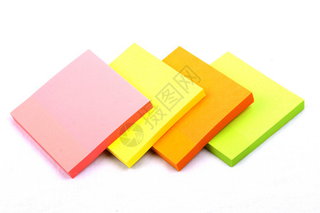 粘性便记立方体物品商业蓝色依恋补给品笔记橙子粉色记忆黄色背景图片