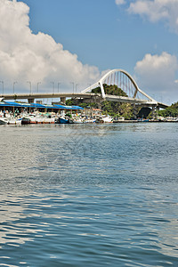 台湾苏奥港游艇码头蓝色导航假期村庄港口钓鱼风景运动高清图片