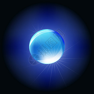 蓝球圆圈球体玻璃珍珠塑料阴影蓝色数字化梦幻行星背景图片