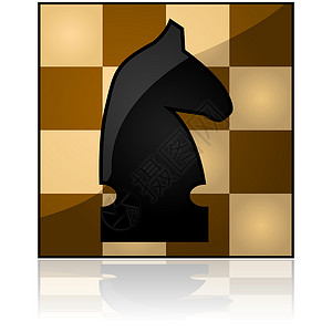 国际象棋图标玩具插图智力反射成就专注思维游戏骑士背景图片