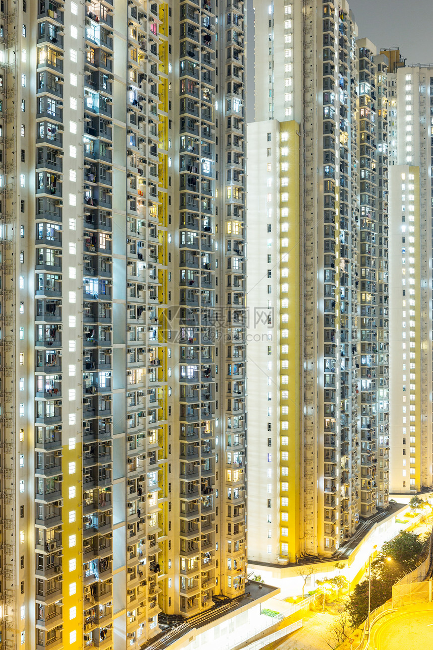 香港的公屋住房风景都市民众建筑城市摩天大楼天际住宅景观图片