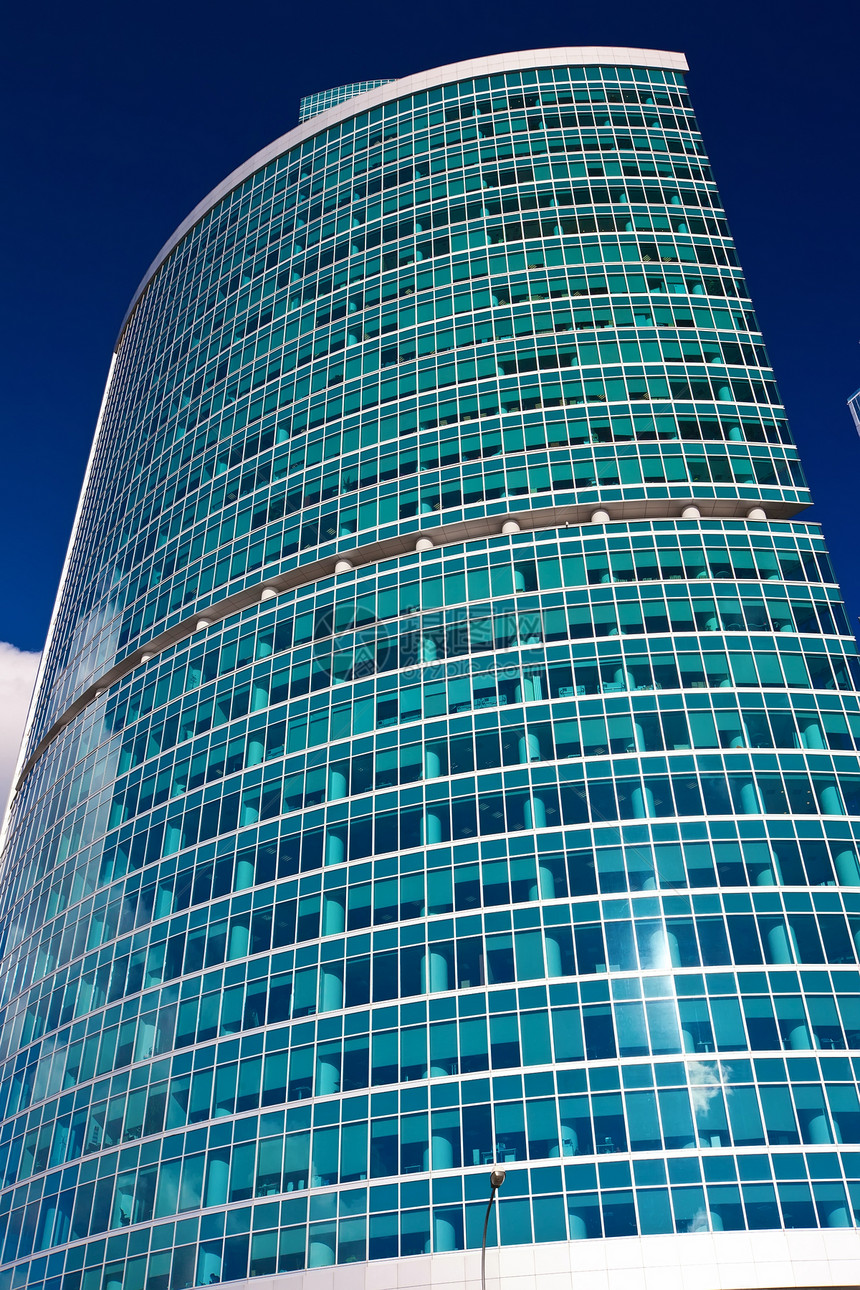 现代系统扩张者建筑学办公室房子市中心玻璃蓝色景观摩天大楼天空反射图片