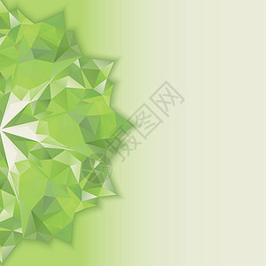 绿色三角形结晶垂直背景图片