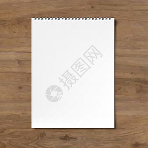写字帖带木本背景的空白笔记本设计图片