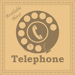 古代电话标志背景图片
