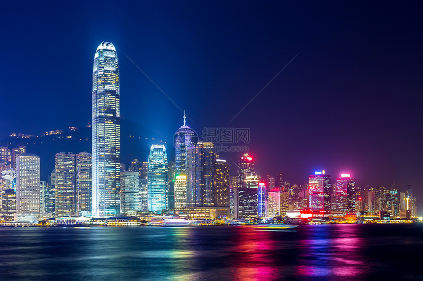 香港市中心摩天大楼景观金融顶峰港口商业天空城市建筑学图片