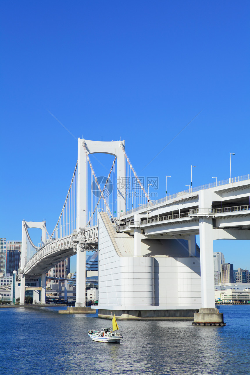 东京天际城市自由海景地标建筑全景建筑物海岸建筑学蓝色图片