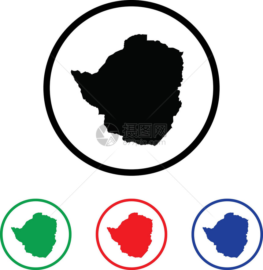 带有四色变化的图标说明Name黑色徽章蓝色文件夹红色插图圆形金属艺术网络图片
