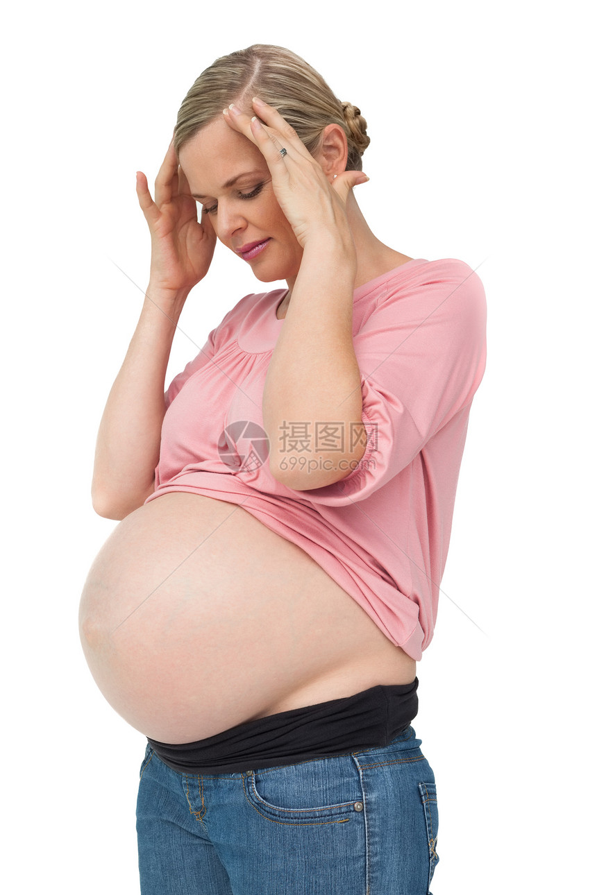 怀孕妇女头痛的图片