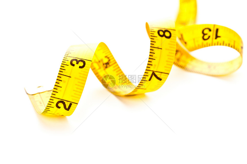 黄黄测量胶带白色黄色螺旋磁带裁缝厘米饮食缝纫曲线漩涡图片