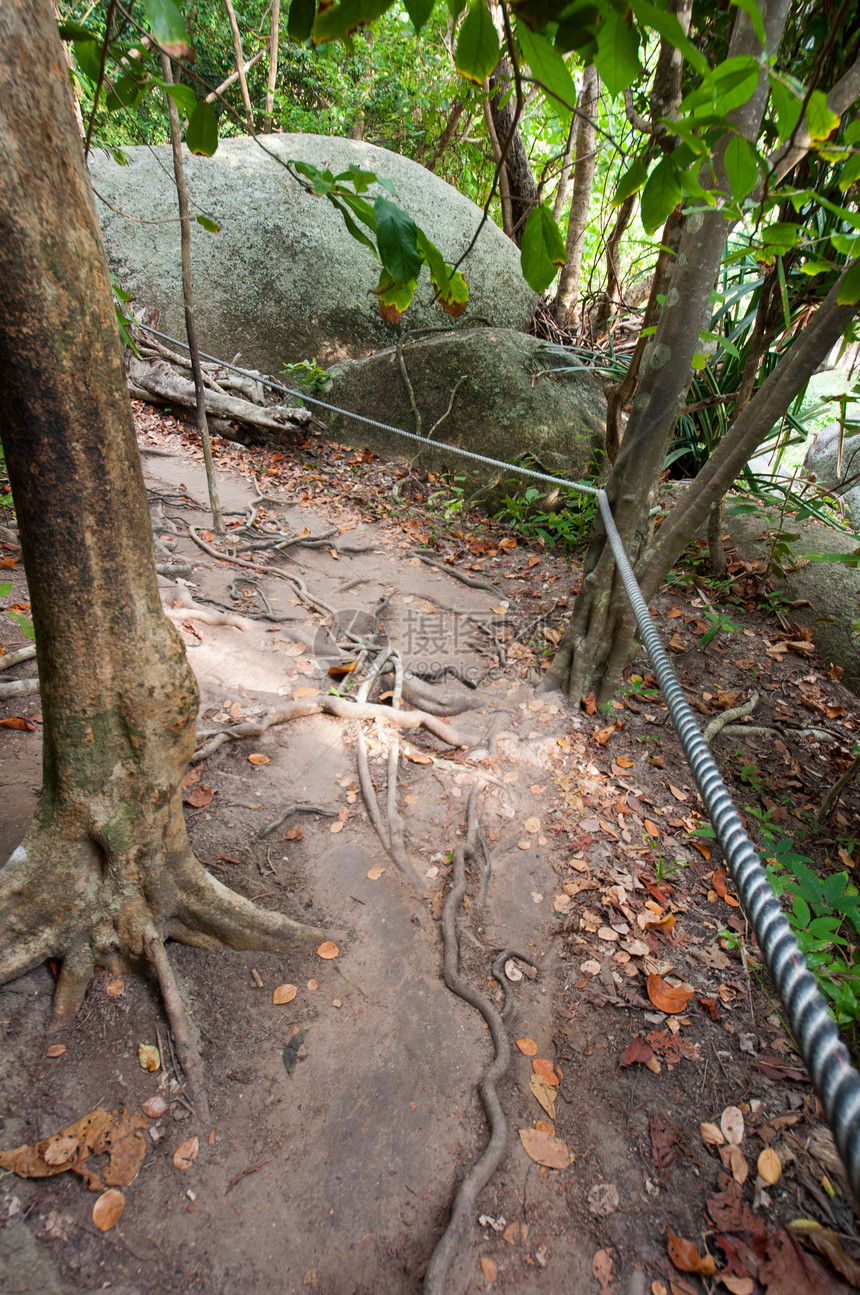 通往泰国西米兰山顶的路线街道小路土壤绳索踪迹图片