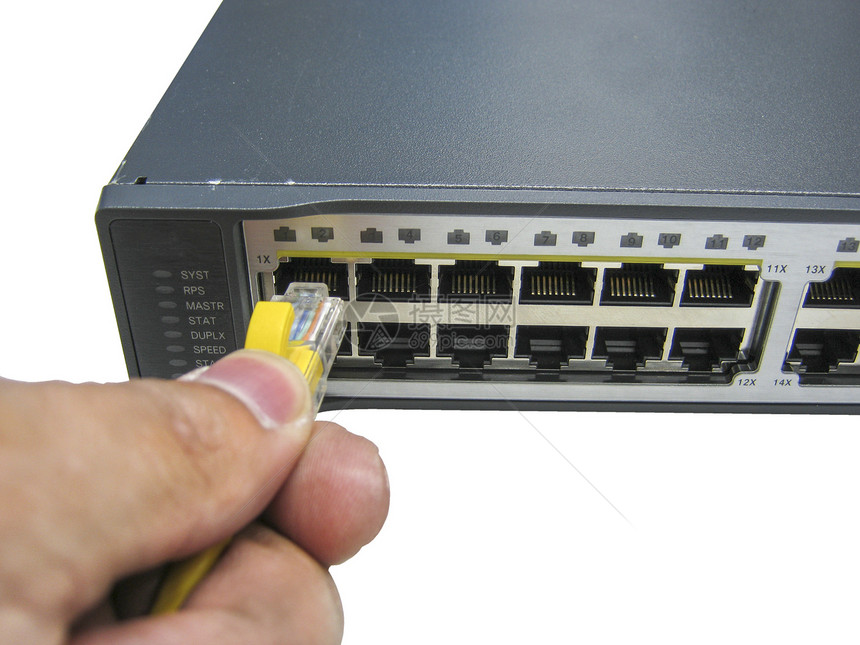 与服务器连接的Eepernet电缆节点中心插座安全数据技术港口纤维计算硬件图片