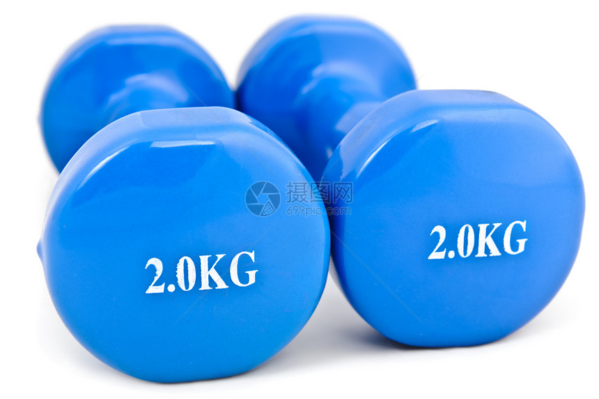 3公斤橡胶浸泡式蓝色哑巴选择性哑铃训练肌肉焦点橡皮杠铃运动火车力量图片