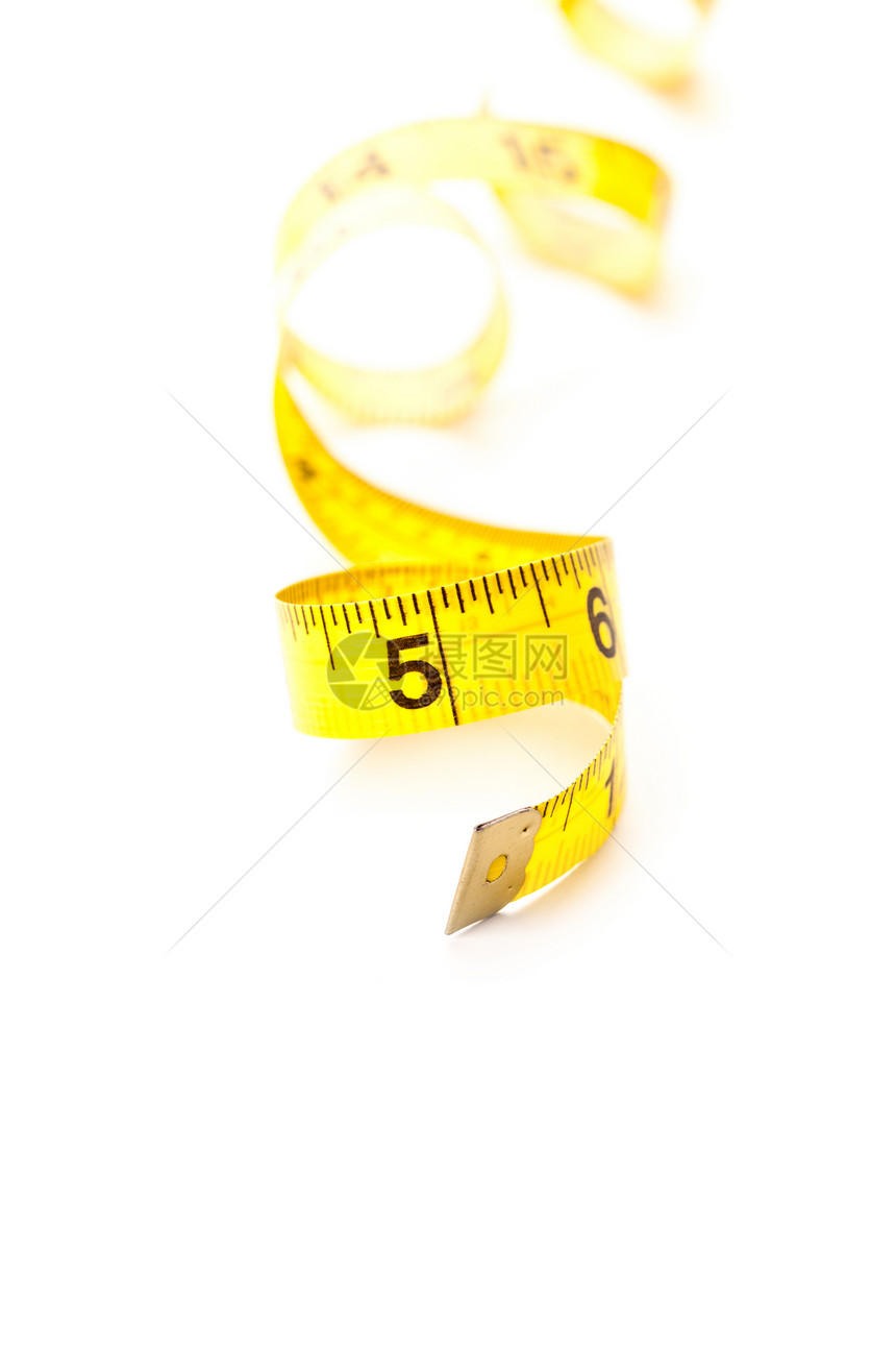 黄黄测量胶带磁带黑色毫米裁缝数字黄色蜗壳缝纫仪表卷尺图片