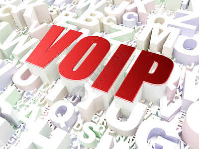 网络发展概念 字母背景的VOIP建筑高清图片素材