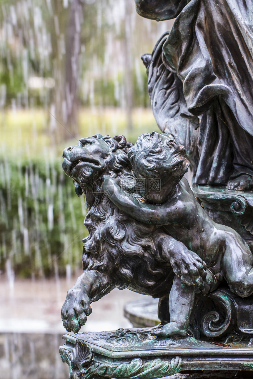 传说中的青铜雕塑 Palac的神话喷泉博物馆地标国王花朵旅游公园阳光艺术花园遗产图片