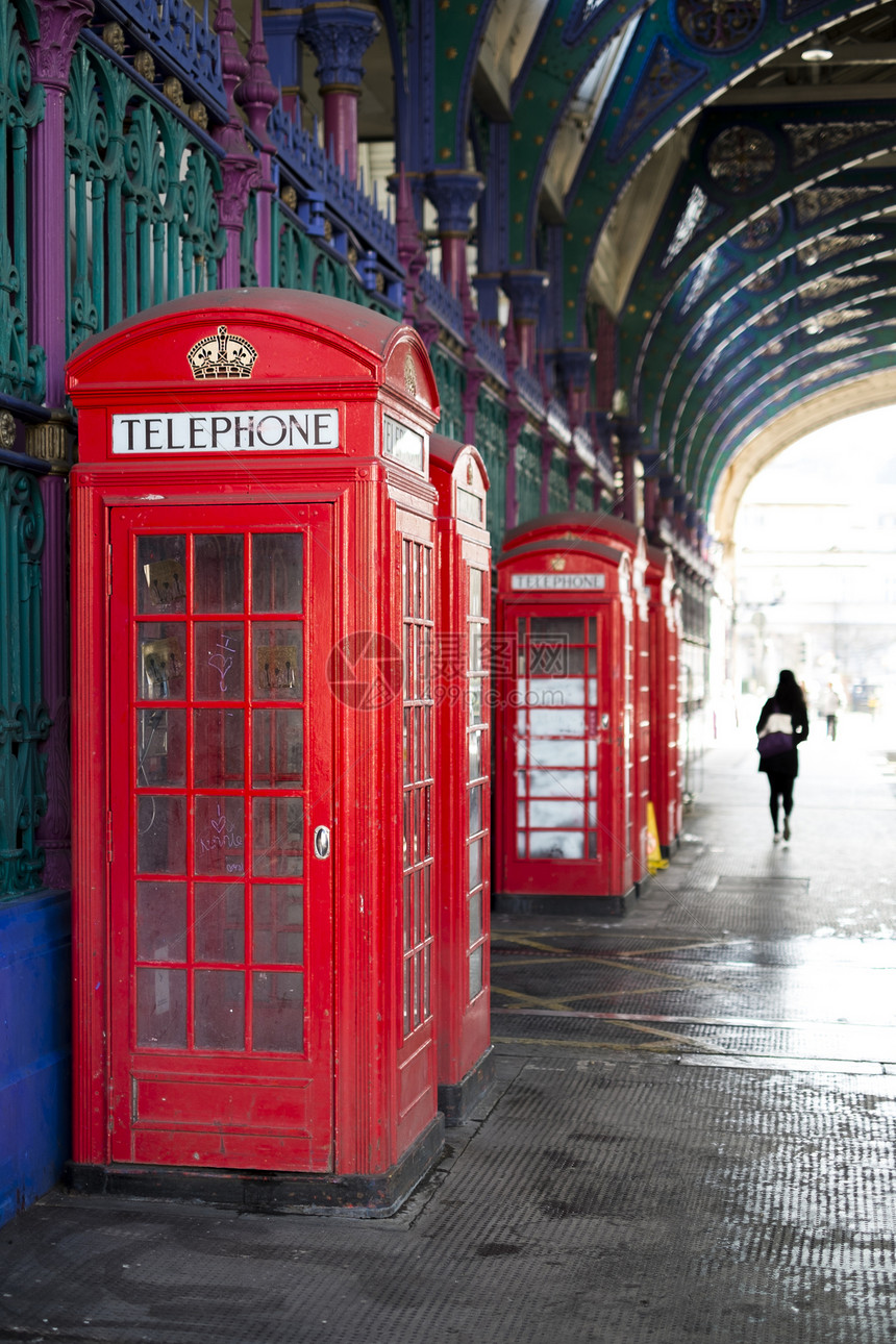 电话亭隔间吸引力英语旅游国标红色游客摊位盒子历史图片