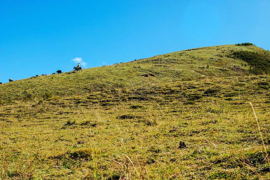 山丘 牧场家畜天空牧民草原环保农业旅游高原山脉图片