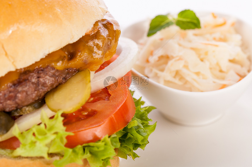 带学校法律的芝士汉堡营养碎肉菜单包子服务洋葱红肉美食餐厅茶点图片