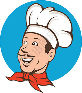 厨师烧烤微笑卡通背景图片