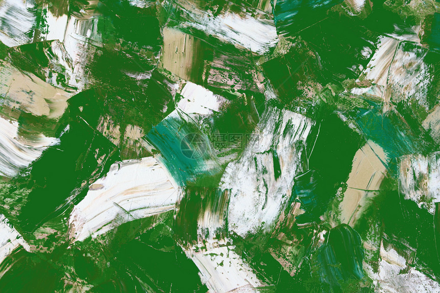 画布上的抽象绘画作为背景黄色绿色帆布艺术棕色艺术品白色图片