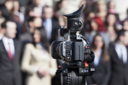 电视电视广播职业团体通讯相机记者公司代表们视频全球居住报告文学高清图片素材