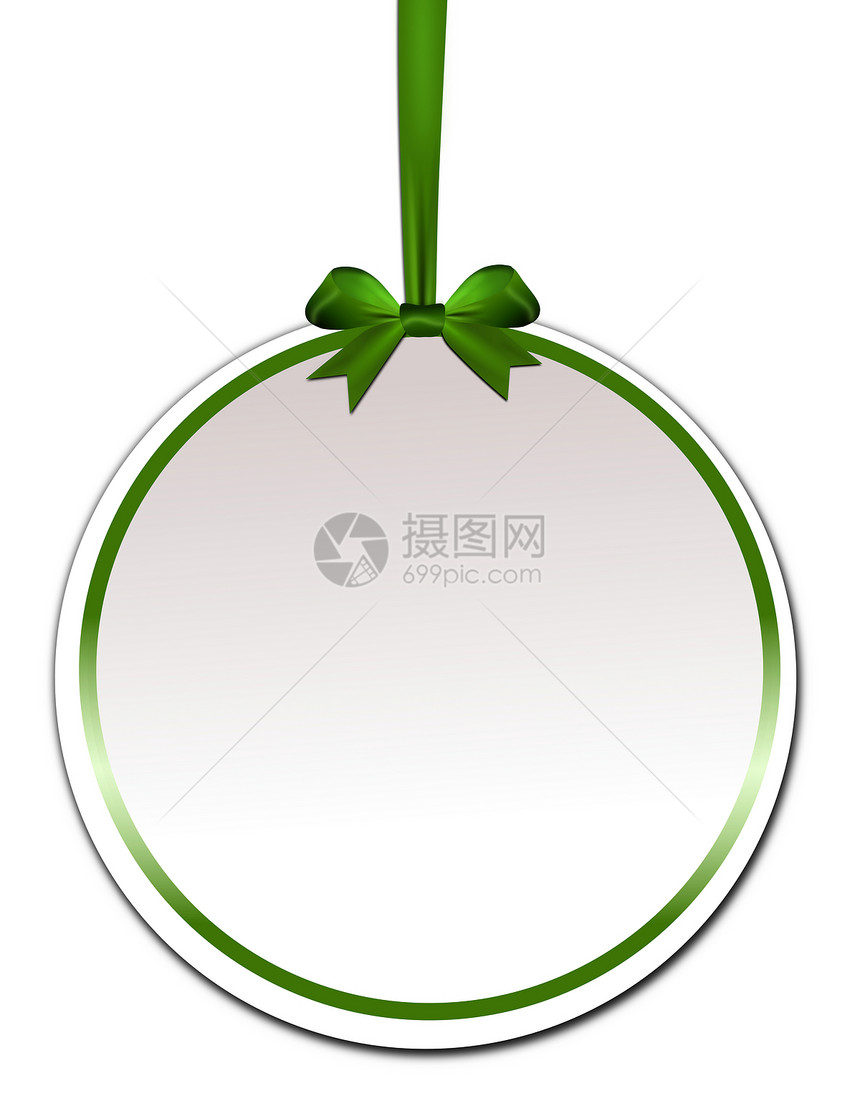 以绿弓为装饰的圆环徽章周年包装横幅婚礼绿色风格纽带条纹丝带图片