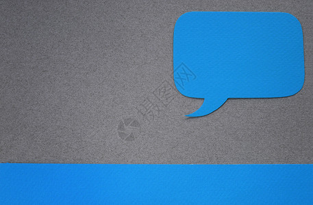 蓝色矩形对话框对话框框艺术插图空白盒子气泡讲话灰色说话照片蓝色背景