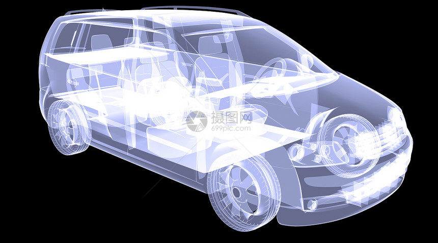 X射X光概念车绘画蓝色x射线发动机x光奢华玻璃跑车金属车轮图片