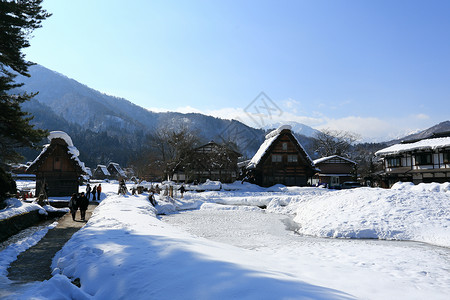 吉戈丹小屋白川乡高清图片