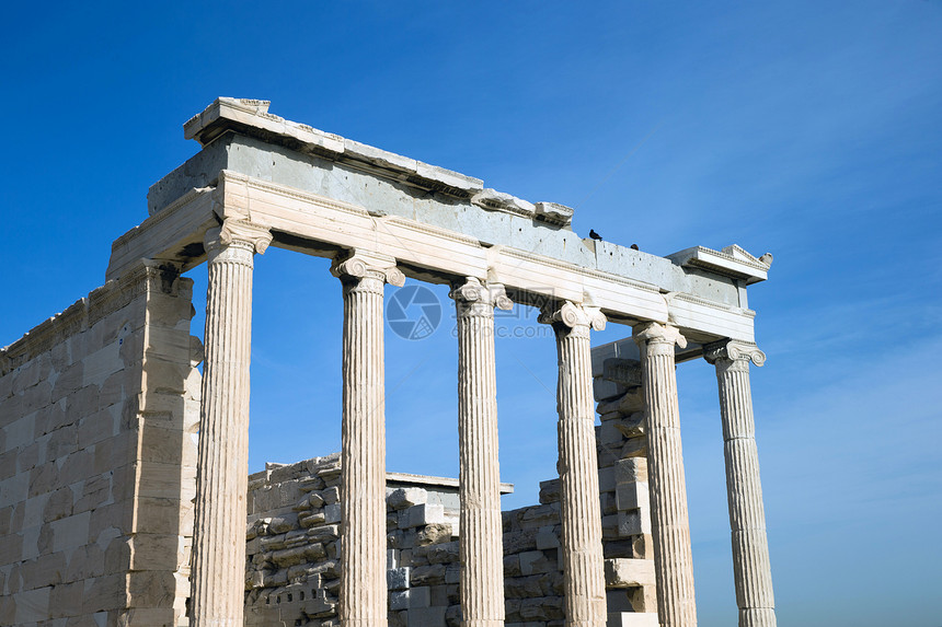 雅典大都会教友会装修废墟石头石工寺庙翻拍损害建筑衰变改造图片