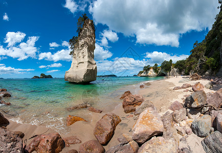 科罗曼德尔半岛海岸海滩浮石悬崖支撑石头风景侵蚀编队高清图片