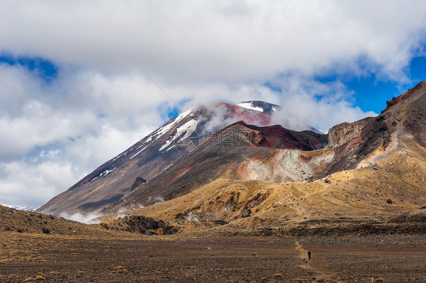 恩古鲁霍埃山旅行火山公园天空蓝天黄色国家风景顶峰图片