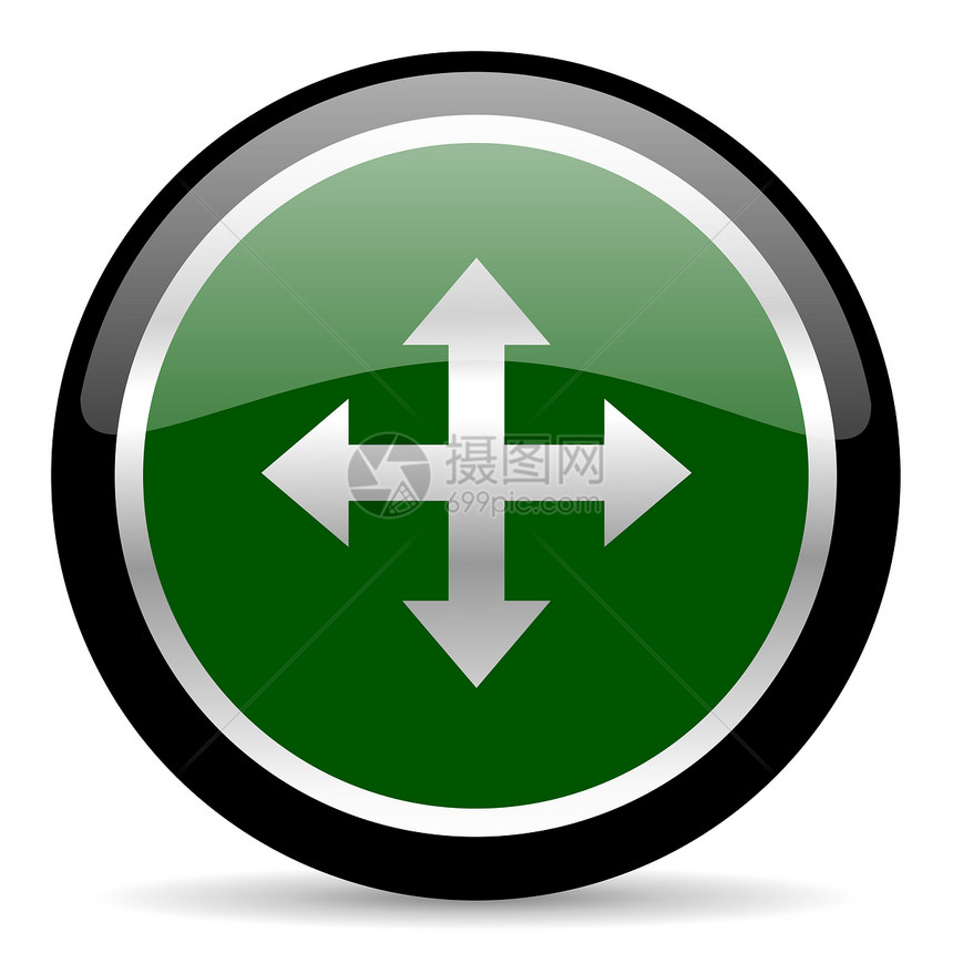 箭头图标行动绿色课程插图按钮导航光标水平圆圈网络图片